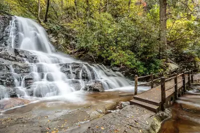 Laurel Falls hiking trail in the Smoky Mountains