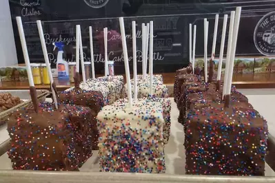 chocolate covered marshmallows at old mill candy kitchen