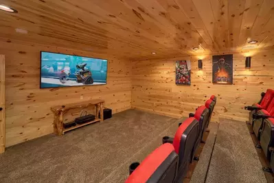 swimming hole lodge pigeon forge cabin with home theater