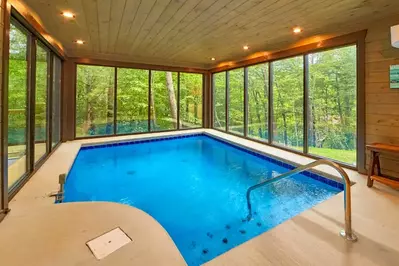 indoor pool smoky mountains cabin
