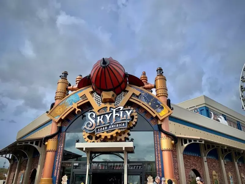 The front of SkyFly attraction